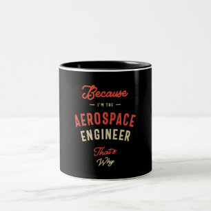 Aerospace Engineer job Occupational Birthday Worke Tweekleurige Koffiemok