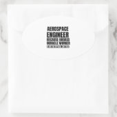 Aerospace engineer omdat badass mirakelwerker i ovale sticker (Tas)