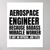 Aerospace engineer omdat badass mirakelwerker i poster (Voorkant)