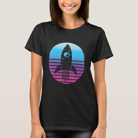 Aerospace Engineer Retro Sunset Aeronautical Space T-shirt (Voorkant)