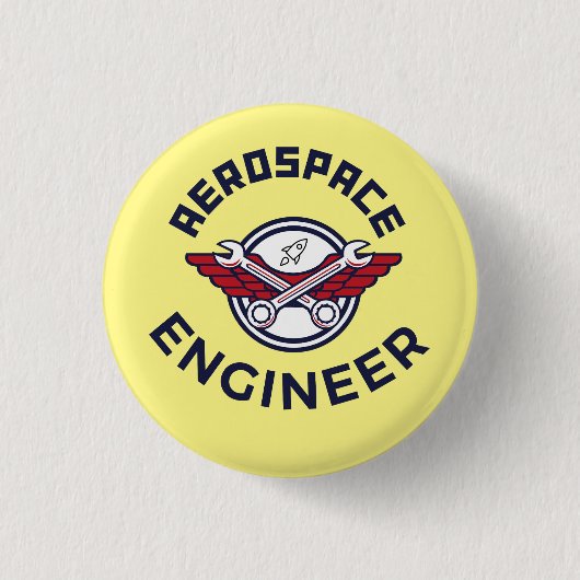 Aerospace Engineer Ronde Button 3,2 Cm (Voorkant)