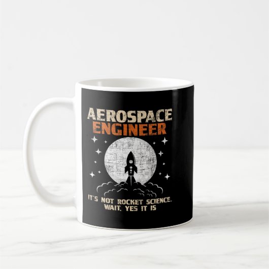 Aerospace Engineer Vliegtuig Space Engineering Koffiemok (Links)