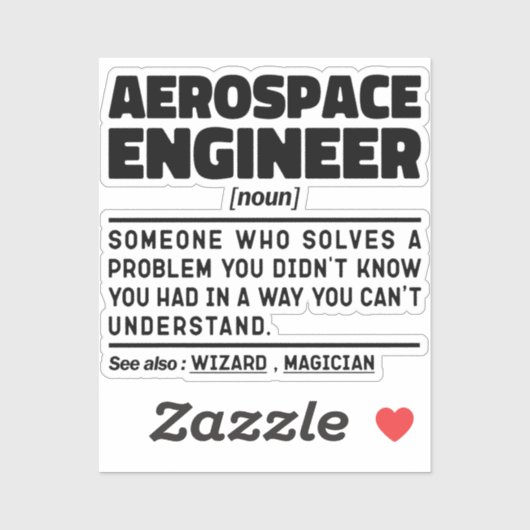 Aerospace Engineer zelfstandig naamwoord definitie Sticker (Vel)