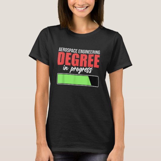 Aerospace Engineering-graad in uitvoering ingenieu T-shirt (Voorkant)