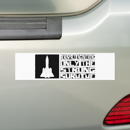 Aerospace Engineering Survive Bumpersticker (Op auto)