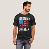 Aerospace Engineering US Vlag Aerospace Engineer W T-shirt (Voorkant volledig)