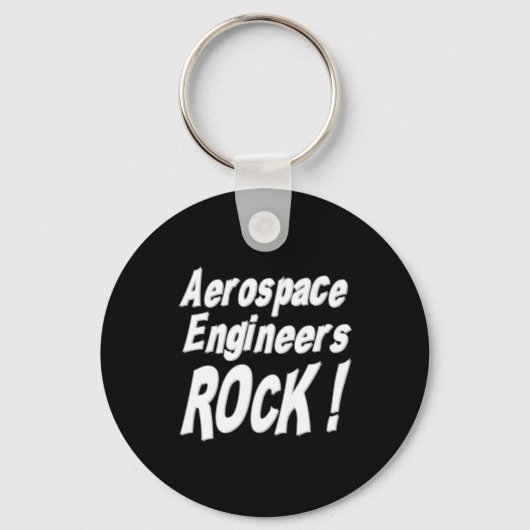 Aerospace Engineers Rock! Button Sleutelhanger (Voorkant)