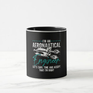 Aerospace Ik ben een aeronautisch ingenieur raket Mok