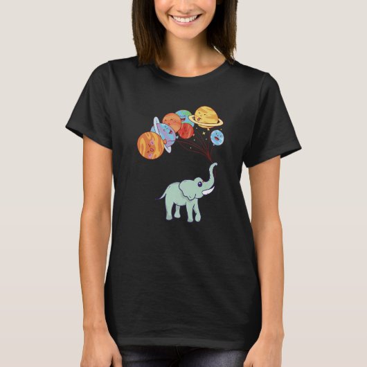 Aerospace Solar System Planets Space Elephant T-shirt (Voorkant)