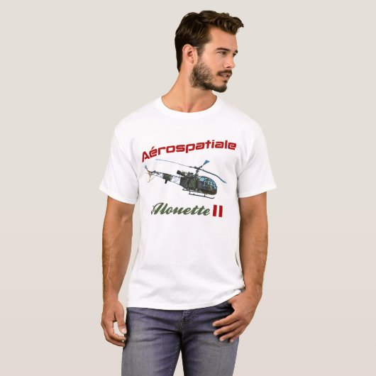 Aérospatiale Alouette II-helikopter, SA 313b Aloue T-shirt (Voorkant volledig)