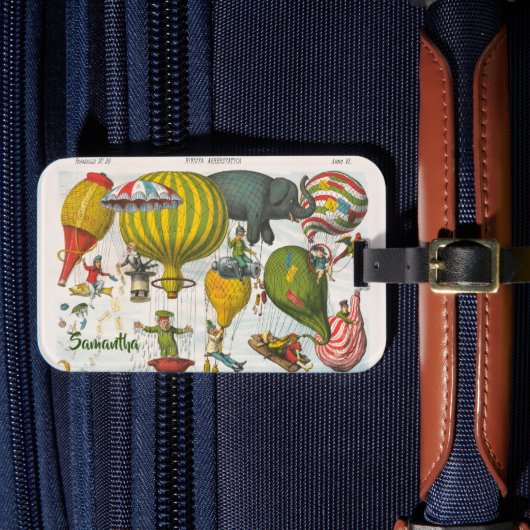 Aerostatisch tijdschrift (1878) door Augusto Gross Bagagelabel (Voorkant Insitu 4)