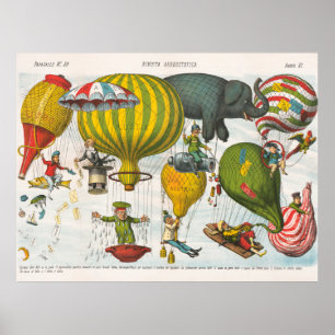 Aerostatisch tijdschrift (1878) door Augusto Gross Poster