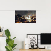 Aert van der Neer Moonlit Landschap Poster (Thuiskantoor)