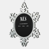AES 2026 Designs Tin Sneeuwvlok Ornament (Rechts)