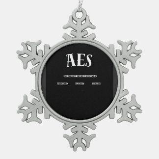 AES 2026 Designs Tin Sneeuwvlok Ornament