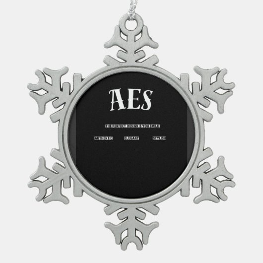 AES 2026 Ontwerpen Tin Sneeuwvlok Ornament (Voorkant)