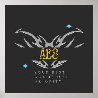 AES Blauwe Variant  Poster