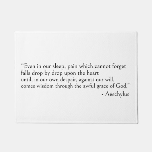 Aeschylus citeert zelfs in onze slaap deurmat (Voorkant)
