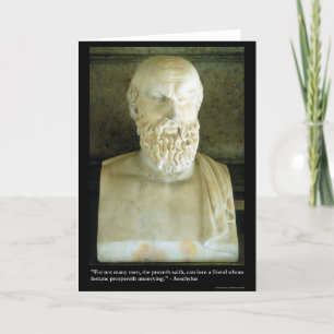 Aeschylus "Het Spreekwoord Zegt" Citaat Cadeaus T- Kaart