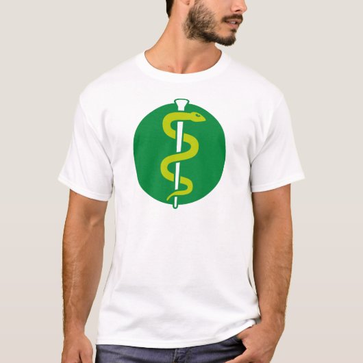 aesculap snake medician doctor medical personal t-shirt (Voorkant)