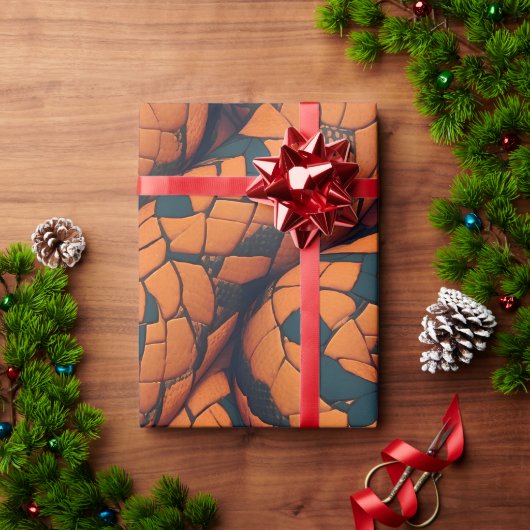 Aesculapian Snake Mozaïek Kleurrijk Patroon Cadeaupapier (Feestdagen Geschenken)