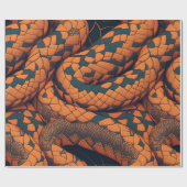 Aesculapian Snake Mozaïek Kleurrijk Patroon Cadeaupapier (Vlak)