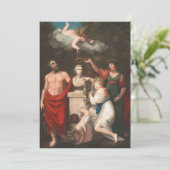 Aesculapius, Ceres en Cupid Feestdagenkaart (Staand voorkant)