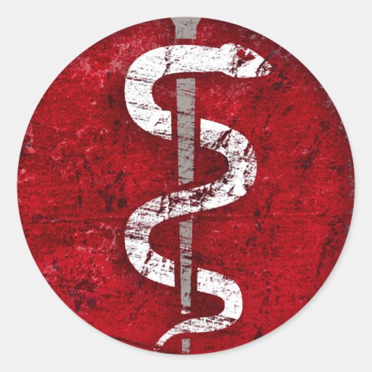 Aeskulap Natter Mediziner Arzt 02-2014 A.png Ronde Sticker (Voorkant)