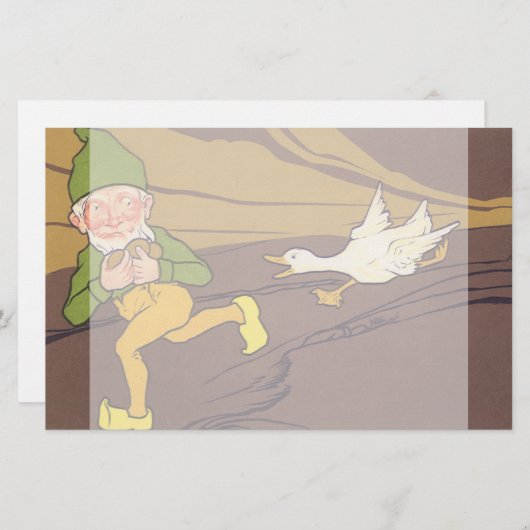  Aesop Fable Goose die de Golden Egg uitstrooide (Voorkant / Achterkant)