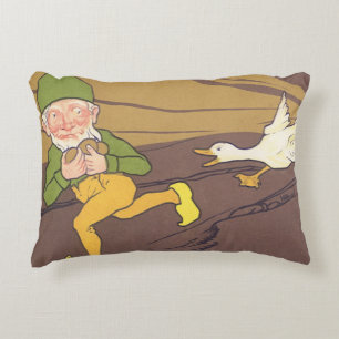Aesop Fable Goose die de Golden Egg uitstrooide Accent Kussen