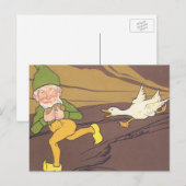 Aesop Fable Goose die de Golden Egg uitstrooide Briefkaart (Voorkant / Achterkant)