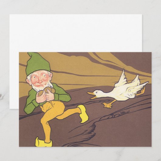  Aesop Fable Goose die de Golden Egg uitstrooide Kaart (Voorkant / Achterkant)