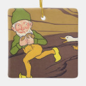  Aesop Fable Goose die de Golden Egg uitstrooide Keramisch Ornament (Voorkant)