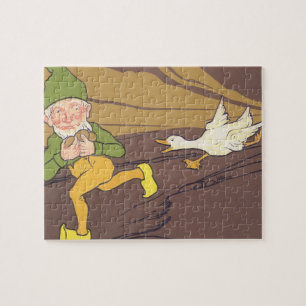  Aesop Fable Goose die de Golden Egg uitstrooide Legpuzzel