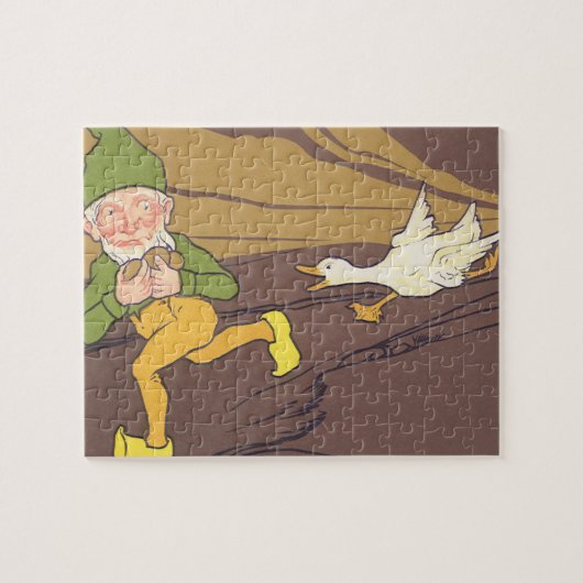  Aesop Fable Goose die de Golden Egg uitstrooide Legpuzzel (Horizontaal)