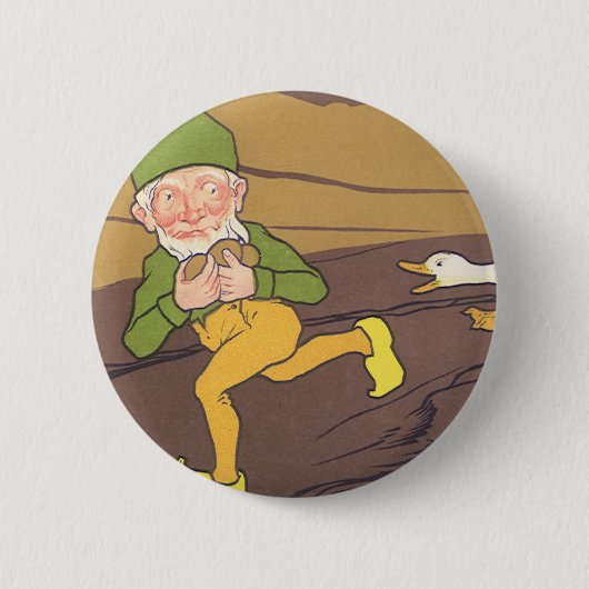  Aesop Fable Goose die de Golden Egg uitstrooide Ronde Button 5,7 Cm (Voorkant)