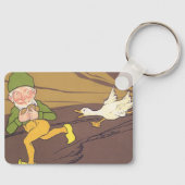  Aesop Fable Goose die de Golden Egg uitstrooide Sleutelhanger (Voorkant)