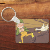  Aesop Fable Goose die de Golden Egg uitstrooide Sleutelhanger (Achterkant)