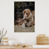 Aesop Gratitude Quote, aap Poster (Keuken)