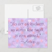 Aesop Kindness Quote Briefkaart (Voorkant / Achterkant)