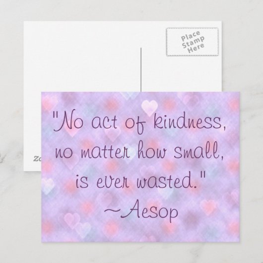 Aesop Kindness Quote Briefkaart (Voorkant / Achterkant)