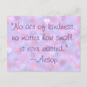Aesop Kindness Quote Briefkaart (Voorkant)