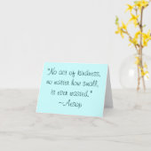Aesop Kindness Quote Notecard Kaart (Gele Bloem)