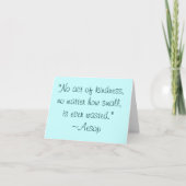 Aesop Kindness Quote Notecard Kaart (Voorkant)