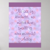 Aesop Kindness Quote Poster (Voorkant)