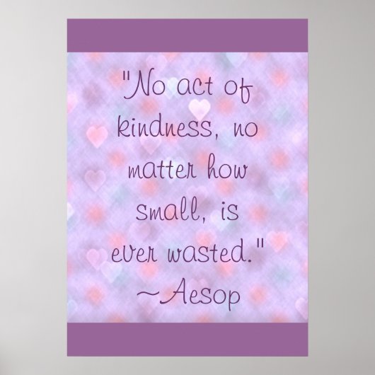 Aesop Kindness Quote Poster (Voorkant)