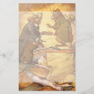  Aesop's Fable, Country Mouse, City Mouse Briefpapier