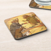 Aesop's Fable, Country Mouse, City Mouse Drankjes Onderzetter (Linkerzijde)