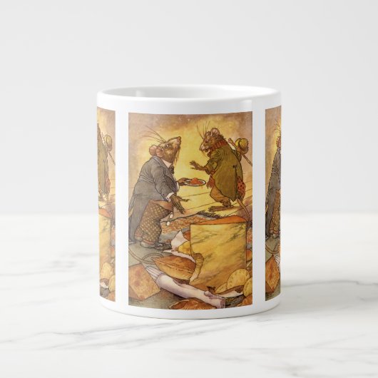Aesop's Fable, Country Mouse, City Mouse Grote Koffiekop (Voorkant)