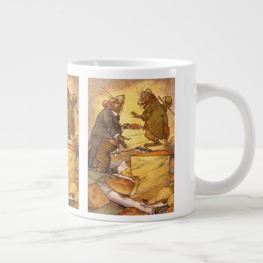  Aesop's Fable, Country Mouse, City Mouse Grote Koffiekop (Rechts)